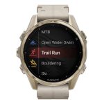 Garmin Fenix 8 43mm Amoled Sapphire Soft Gold с кожаным ремешком — изображение 2