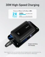 Аккумулятор Anker Zolo Power Bank 20K (30W) со встроенным кабелем USB-C — изображение 6