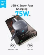 Anker 633 Nano Car Charger 75W — изображение 3