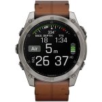 Garmin Fenix 8 51mm Amoled Sapphire с кожанным ремешком — изображение 2